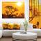 Designart - Orange Glow of African Sunset - Extra Large Wall Art Landscape